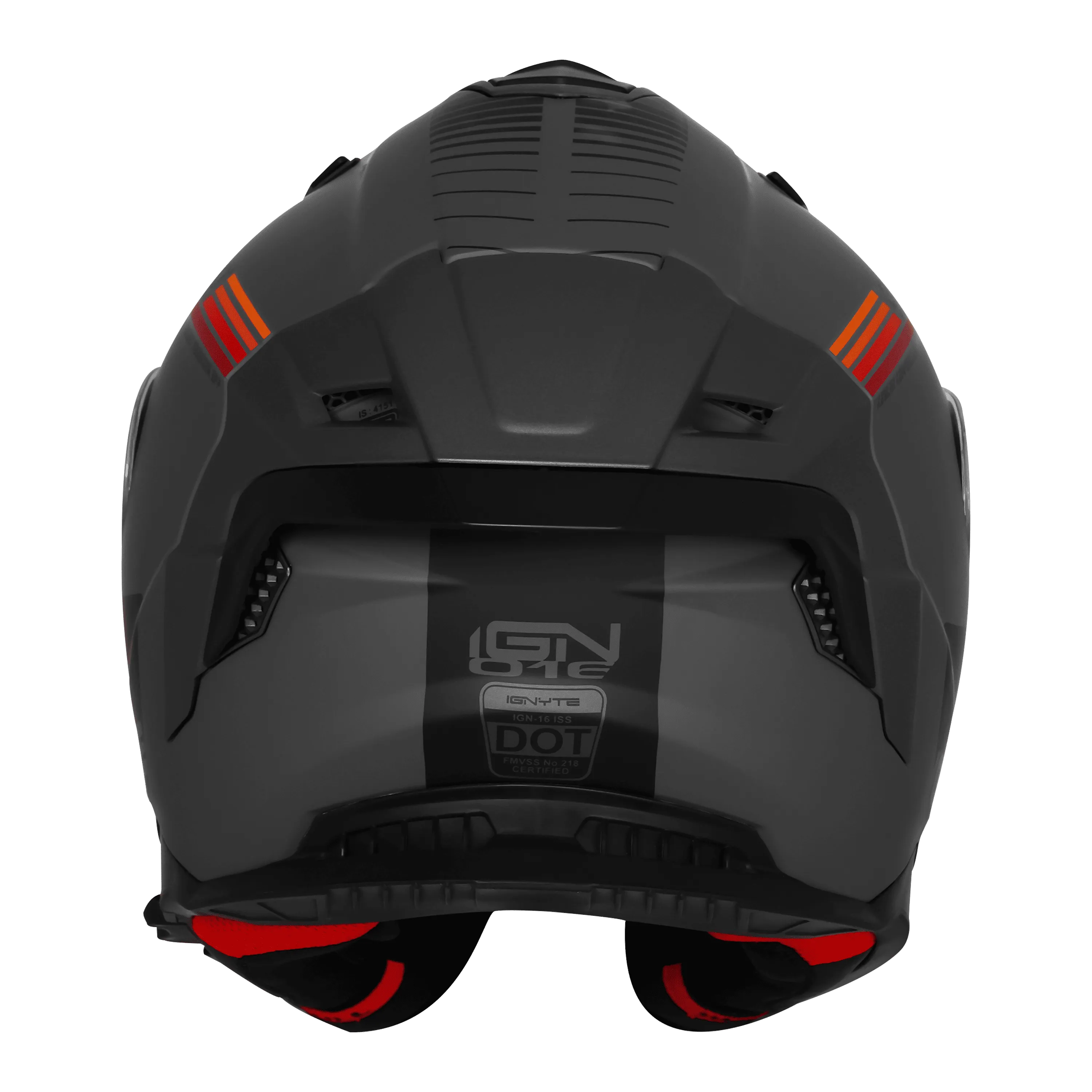 IGNYTE IGN-16 ISS DOT QUANTUMM MATT DARK GREY ANTHRACITE 7540C+RED/ORANGE C/V 620 MM WITH EXTRA SMOKE VISOR IGNYTE IGN-16 ISS DOT QUANTUMM MATT DARK GREY ANTHRACITE 7540C+RED/ORANGE C/V 620 MM WITH EXTRA SMOKE VISOR