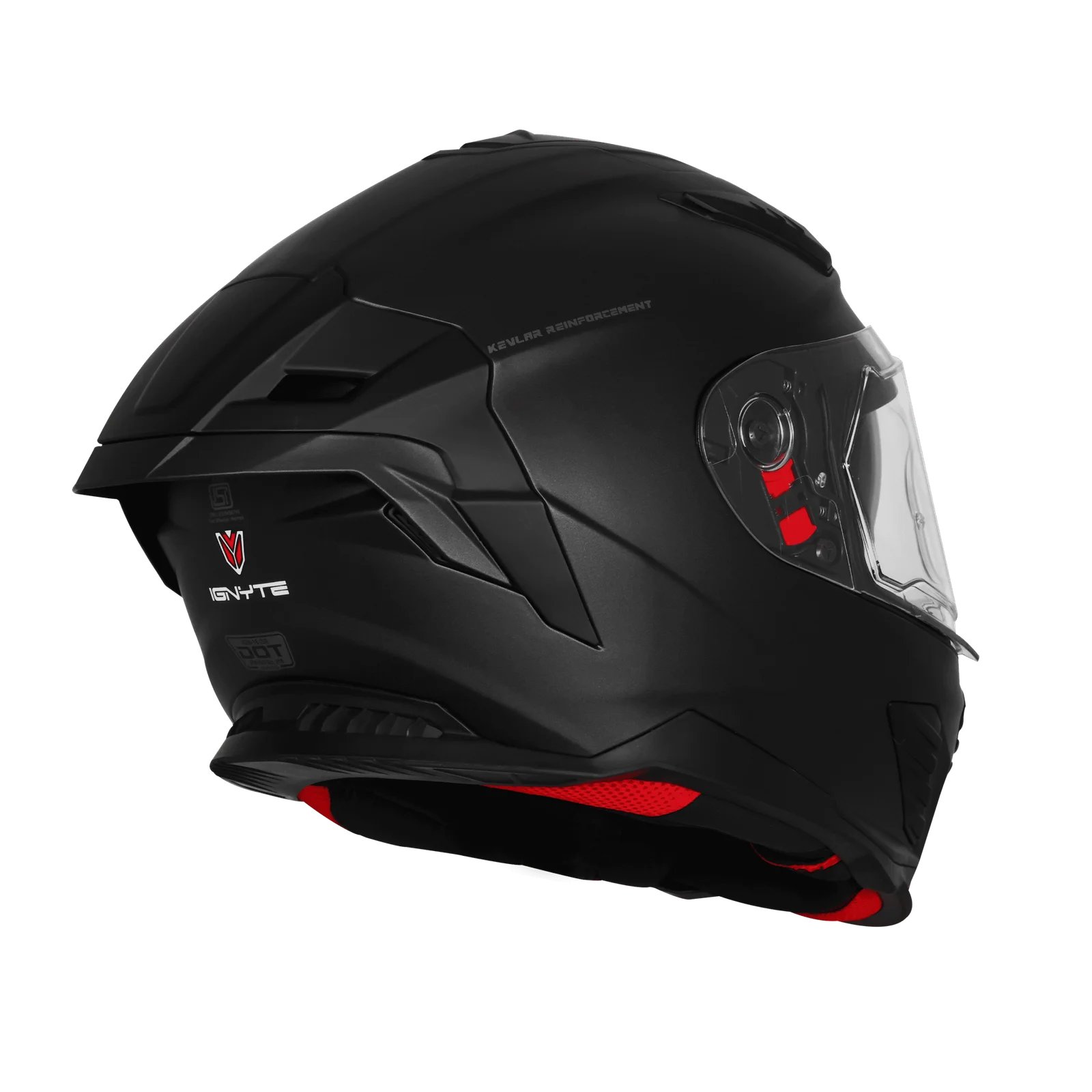 IGNYTE IGN-16 ISS DOT SOLID MATT BLACK C/V 580 MM WITH EXTRA SMOKE VISOR IGNYTE IGN-16 ISS DOT SOLID MATT BLACK C/V 580 MM WITH EXTRA SMOKE VISOR