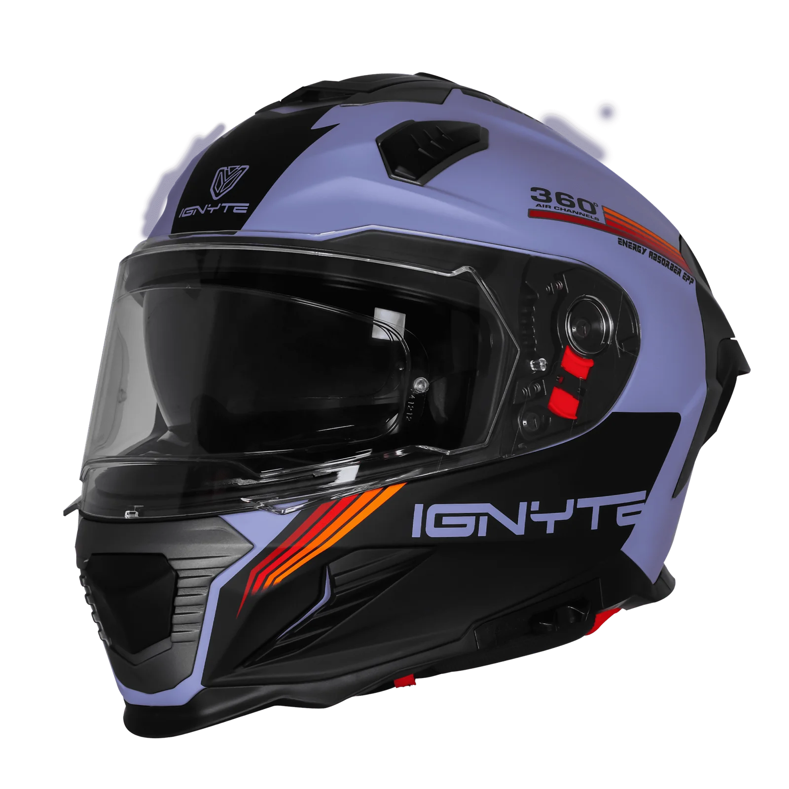 IGNYTE IGN-16 ISS DOT QUANTUMM GLOSSY METAL BLUE 10263C/RED ORANGE C/V 600 MM WITH EXTRA SMOKE VISOR IGNYTE IGN-16 ISS DOT QUANTUMM GLOSSY METAL BLUE 10263C/RED ORANGE C/V 600 MM WITH EXTRA SMOKE VISOR