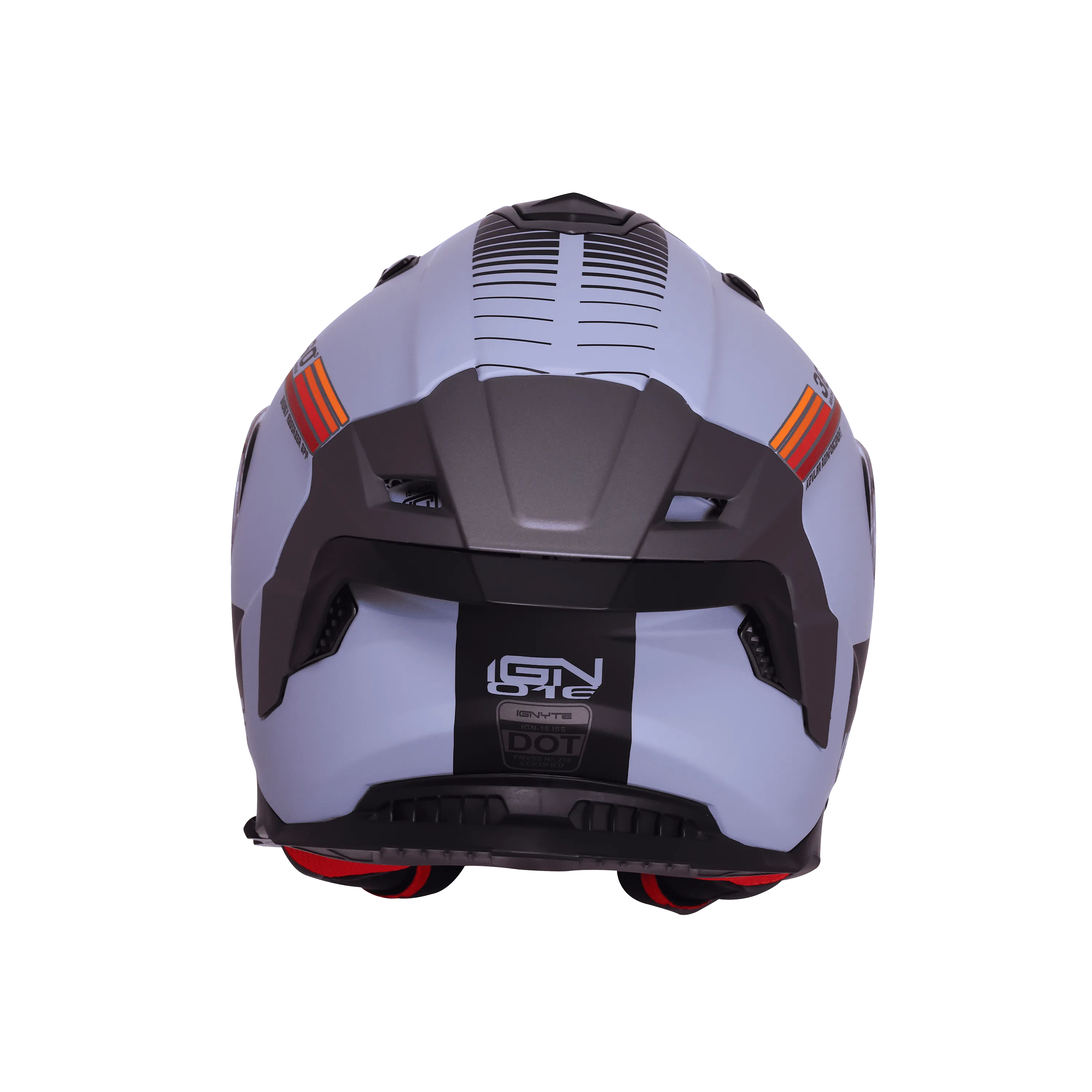 IGNYTE IGN-16 ISS DOT QUANTUMM MATT METAL BLUE/RED ORANGE C/V 580 MM WITH EXTRA SMOKE VISOR IGNYTE IGN-16 ISS DOT QUANTUMM MATT METAL BLUE/RED ORANGE C/V 580 MM WITH EXTRA SMOKE VISOR