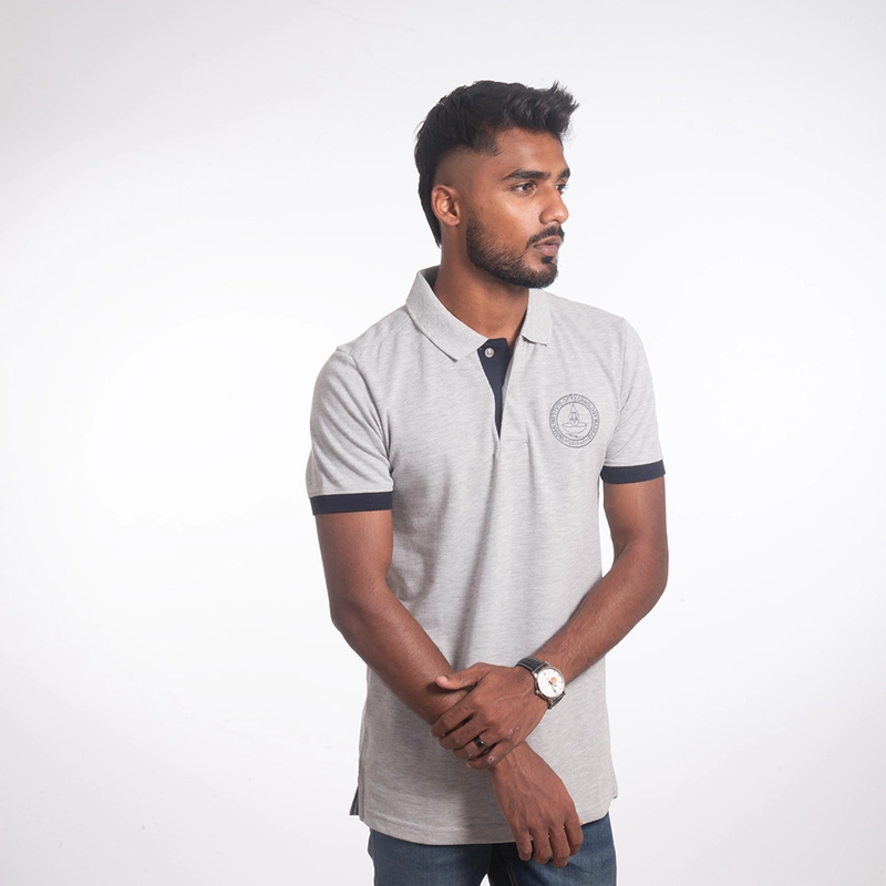 IITM Polo-Grey Melange Tshirt