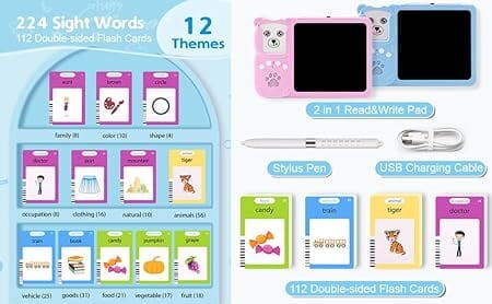 Talking Flash Cards with LCD Writing Tablet