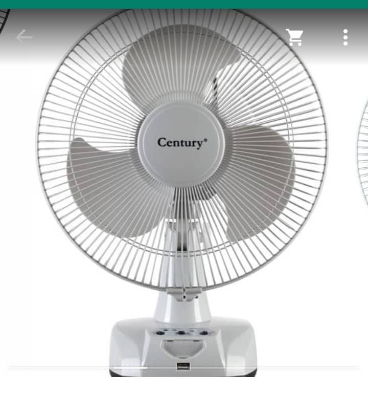 CENTURY 12INCHES ELECTRIC RECHARGEABLE  TABLE FAN