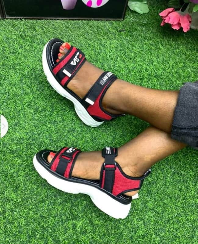 HIGH QUALITY FILA  SANDALS  LOW HEEL SHOE SIZE 38,39,40,41 & 42 AVAILABLE