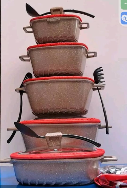 ROYAL DESSINI MABLE POT 22 PIECES SET OF 5 POTS WITH ACCESSORIES