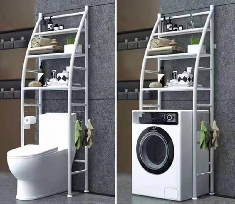 TOILET BATHROOM RACK WASHING MACHINE ORGANIZER