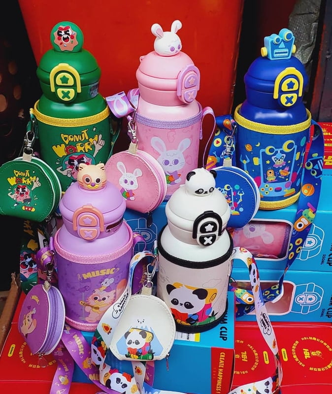 550ml Vacuum  water flask in bag with a purse