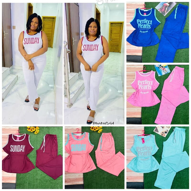 LADIES 2 PIECES OUTDOOR LOUNGE WEAR SET