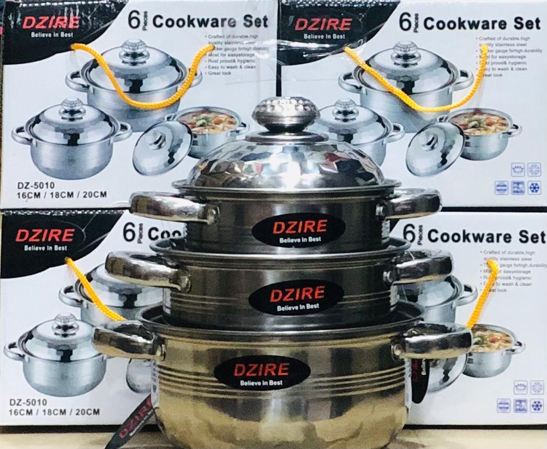 DZIRE (5010) STAINLESS STEEL SET OF 3POTS - 16/18/20CM