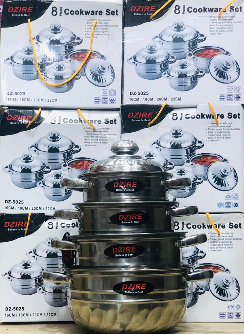 DZIRE (5025) STAINLESS STEEL SET OF 4POTS - 16/18/20/22CM