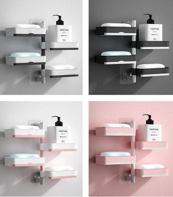 4 LAYERS ROTATABLE SOAP RACK