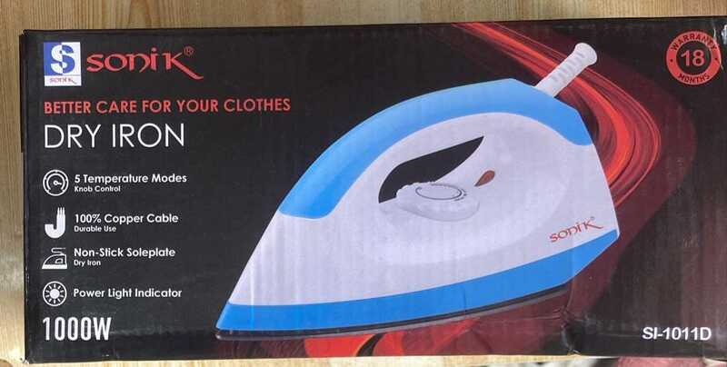 SONIK QUALITY DRY IRON 1000W