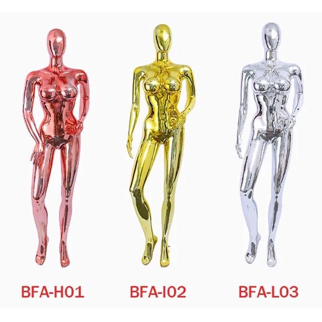 Big Breasts Size 12 Chrome Full Body Female Mannequin
