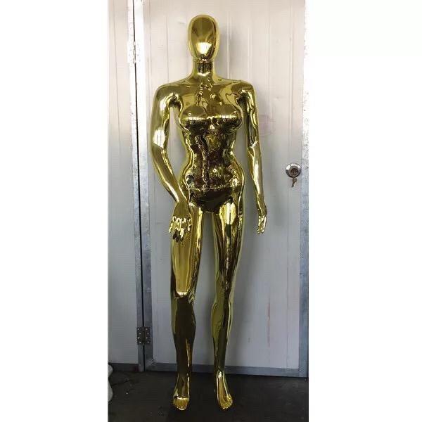 Big Breasts Size 12 Chrome Full Body Female Mannequin