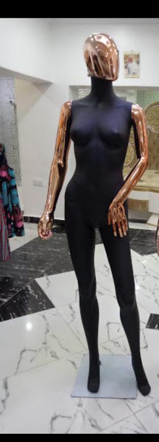 Size 8 Black and Rose Gold Female Mannequin - ABS Plastic