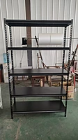 Slim Black Shelving 10x120x198