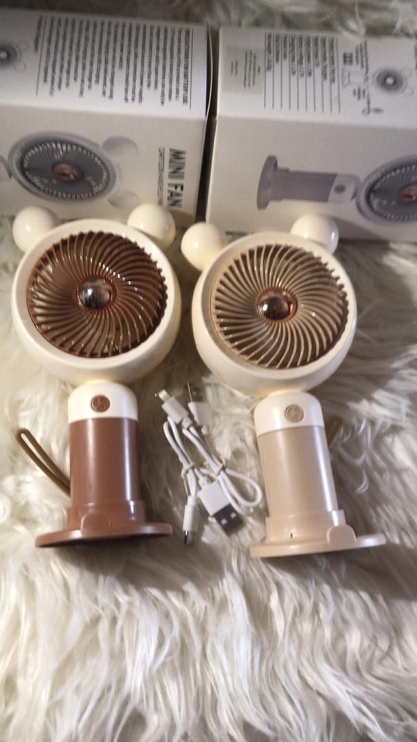 CARTOON HANDHELD RECHARGEABLE FAN