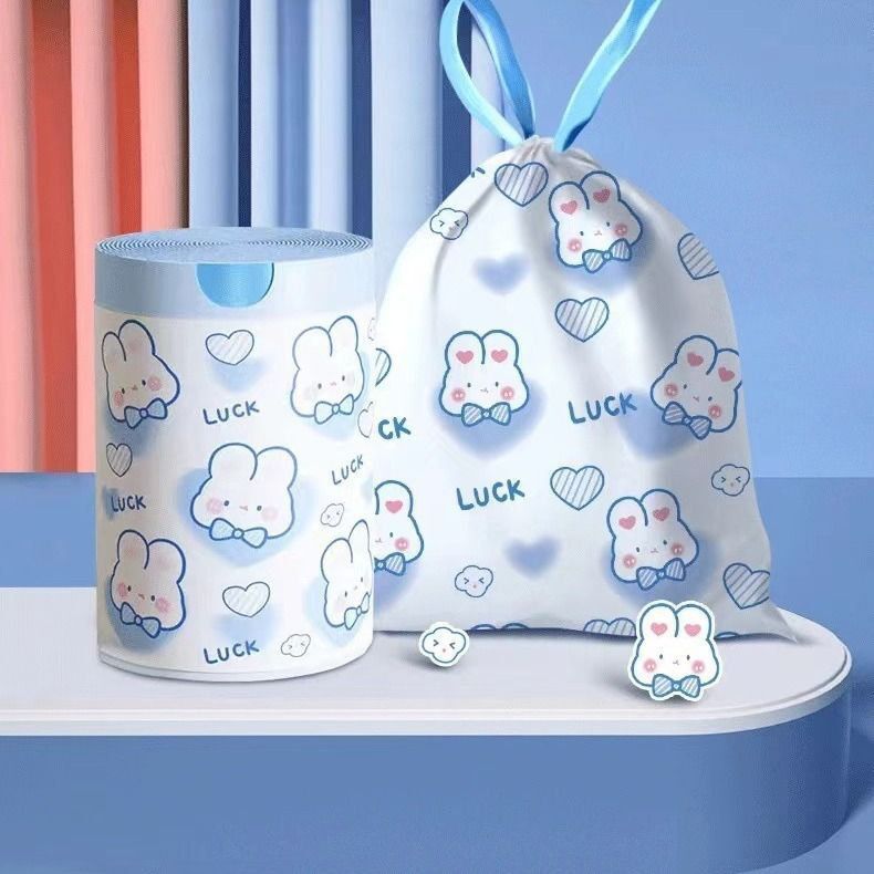 Cartoon drawstring kitchen garbage bag  by 70 pieces l