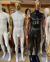 Chrome FRP Plastic Full Body Male Mannequin