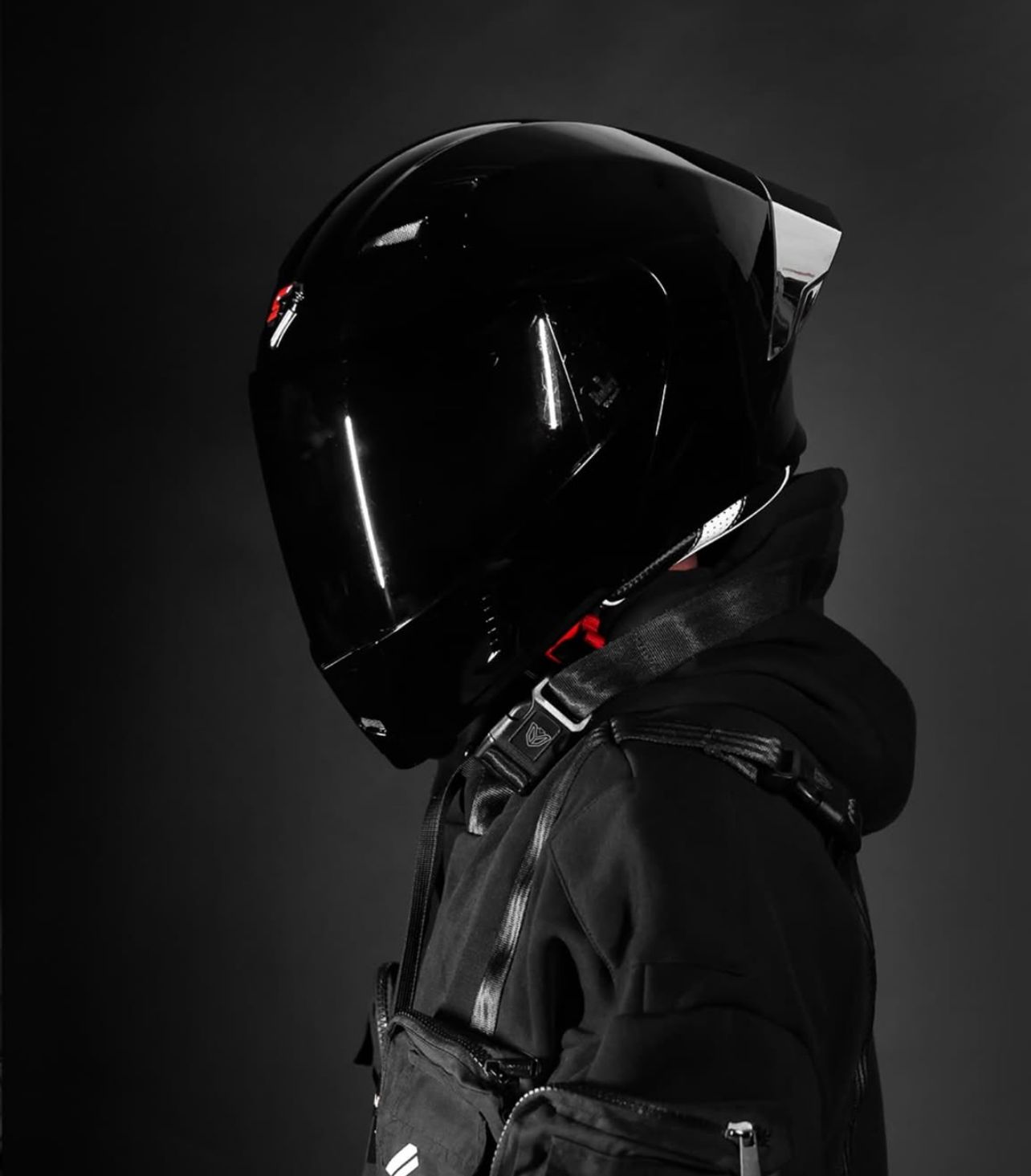 STEELBIRD SBA-20 ISS GLOSSY BLACK(CHROME SPECIAL EDITION) C/V 600 MM WITH EXTRA SMOKE VISOR