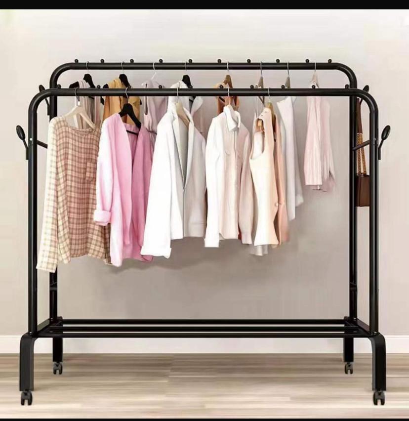 DOUBLE POLES STANDING HANGER 35KG CAPACITY