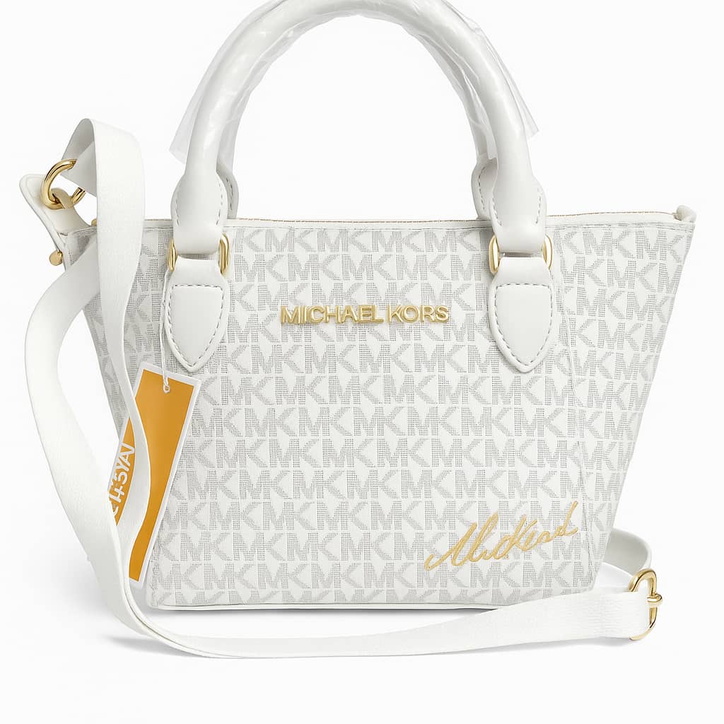 MICHEAL KORS REPLICA PORTABLE BAG  18 BY 32CM - WHITE