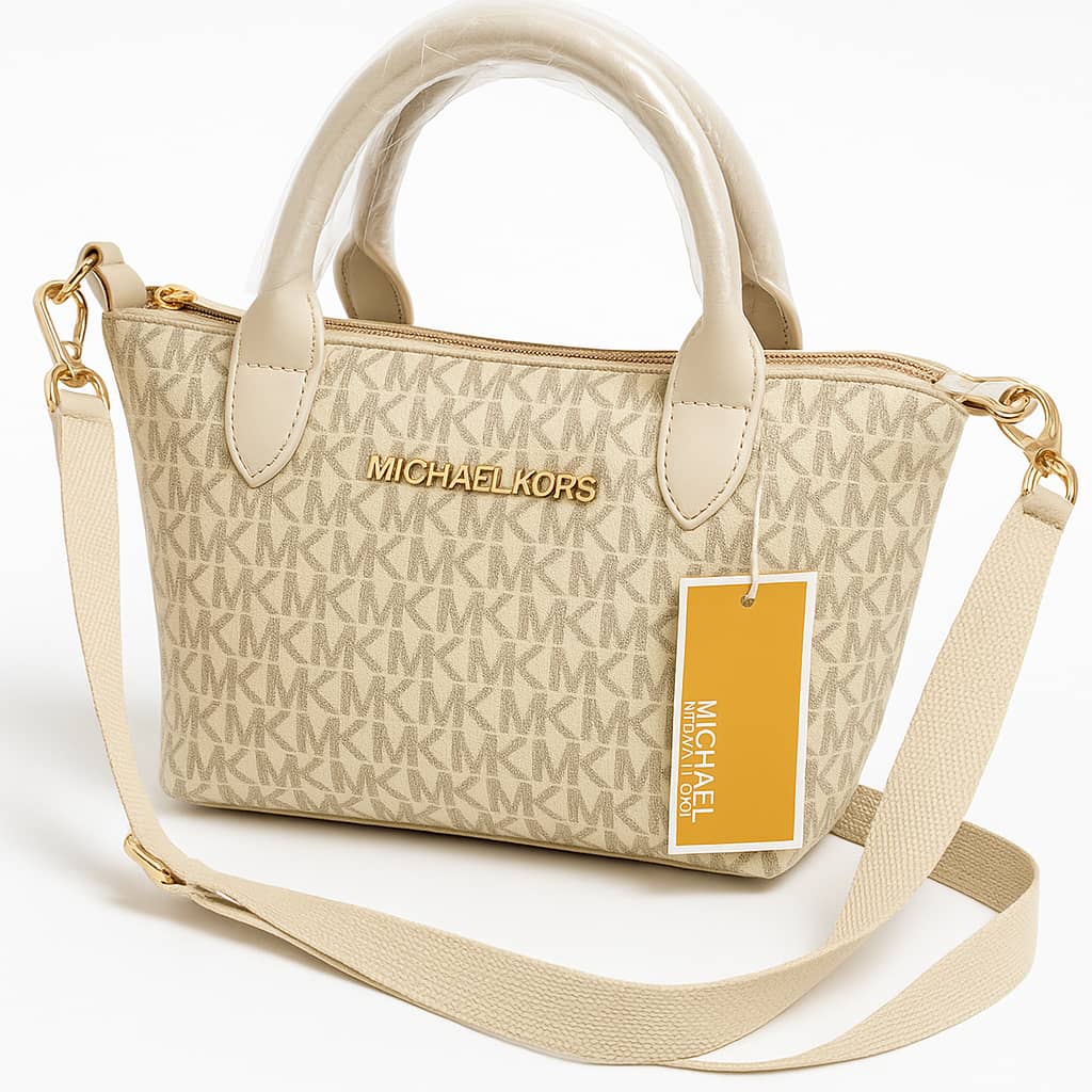 MICHEAL KORS REPLICA PORTABLE BAG  18 BY 32CM - CREAM
