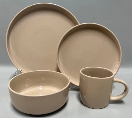 16-piece dinner set (solid deep cream color)