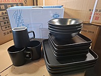 16- Piece Dinner Set (solid black color)