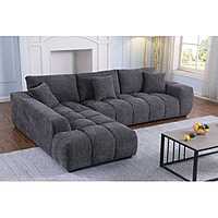 Contemporary Lshaped bubble sofa wit plush cushions and modern design.