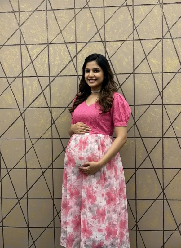 Pink Hakoba & Georgette frock