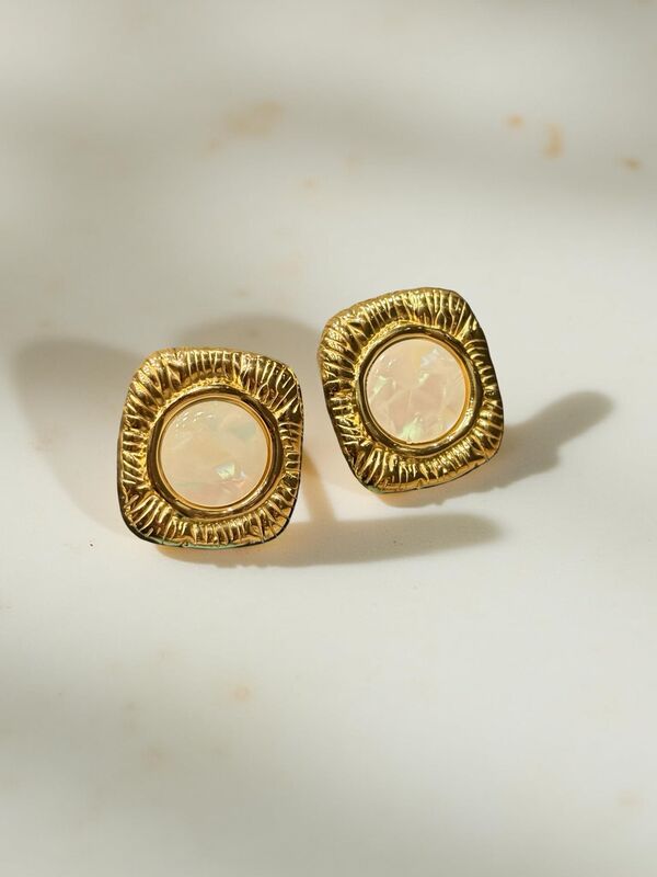 Faux Pearl Statement Studs