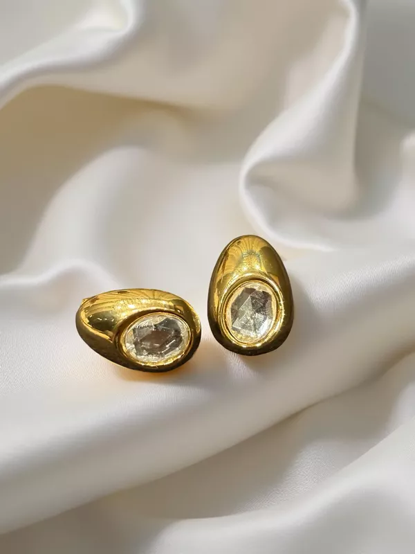 Classic Solitaire Look Office Earrings