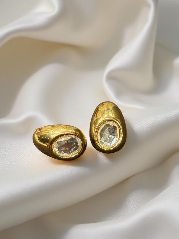 Classic Solitaire Look Office Earrings