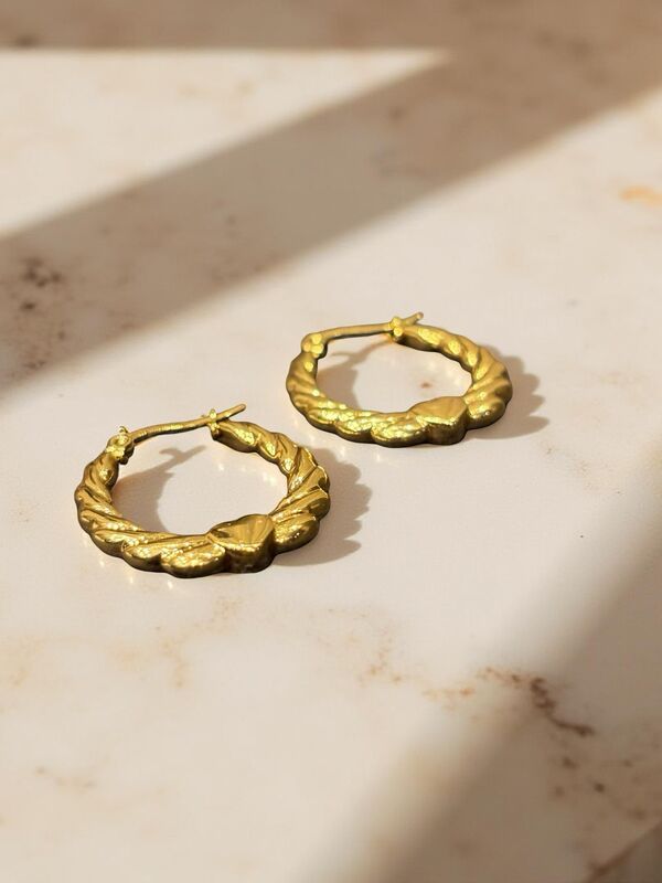 Modern textured Hoops