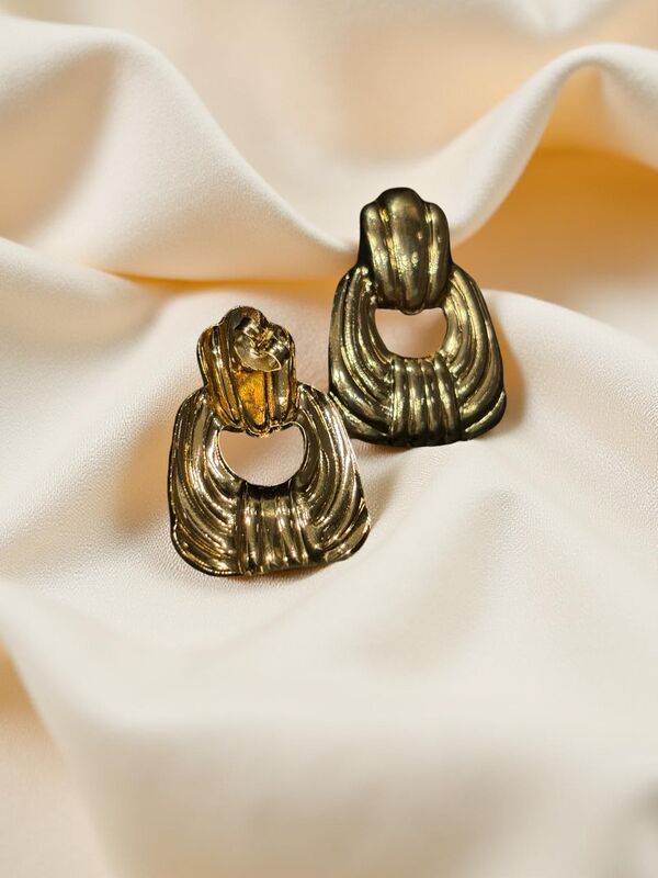 Chunky Door Knocker Stud Earrings