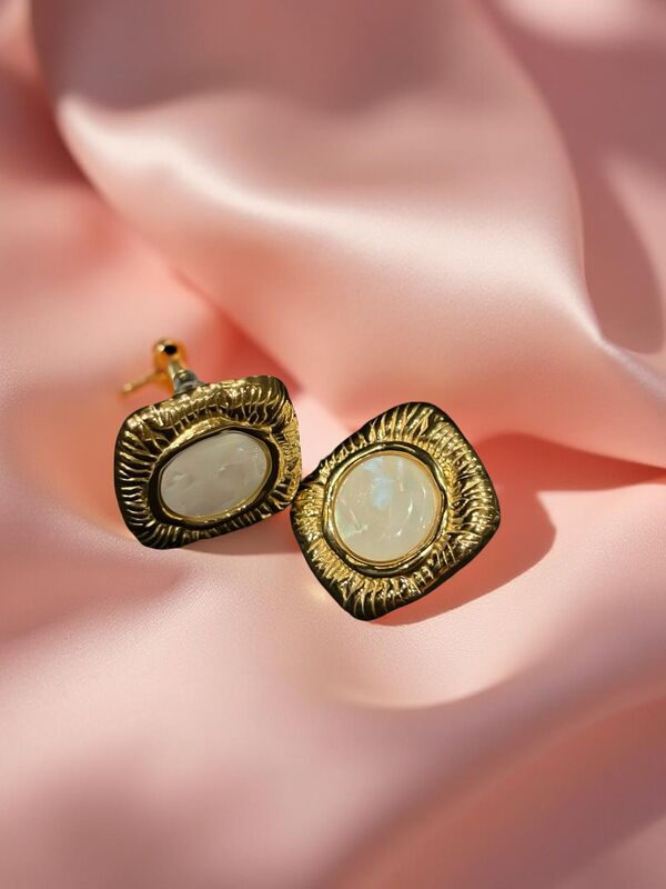 Faux Pearl Statement Studs