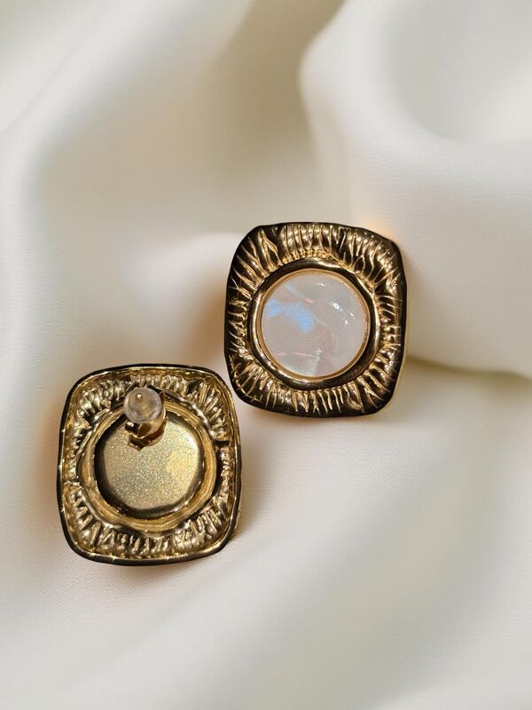 Faux Pearl Statement Studs