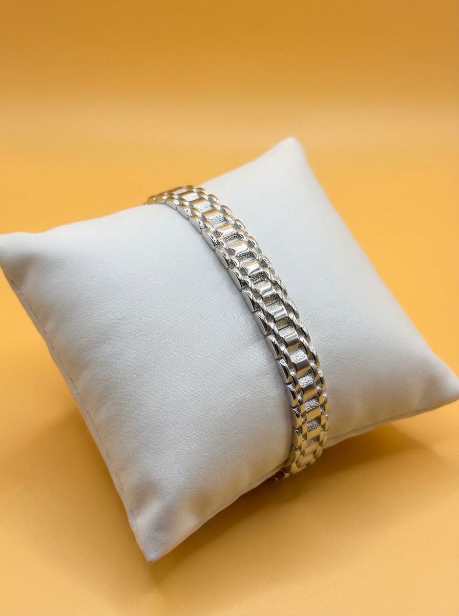 Silver-Tone H-Link Bracelet