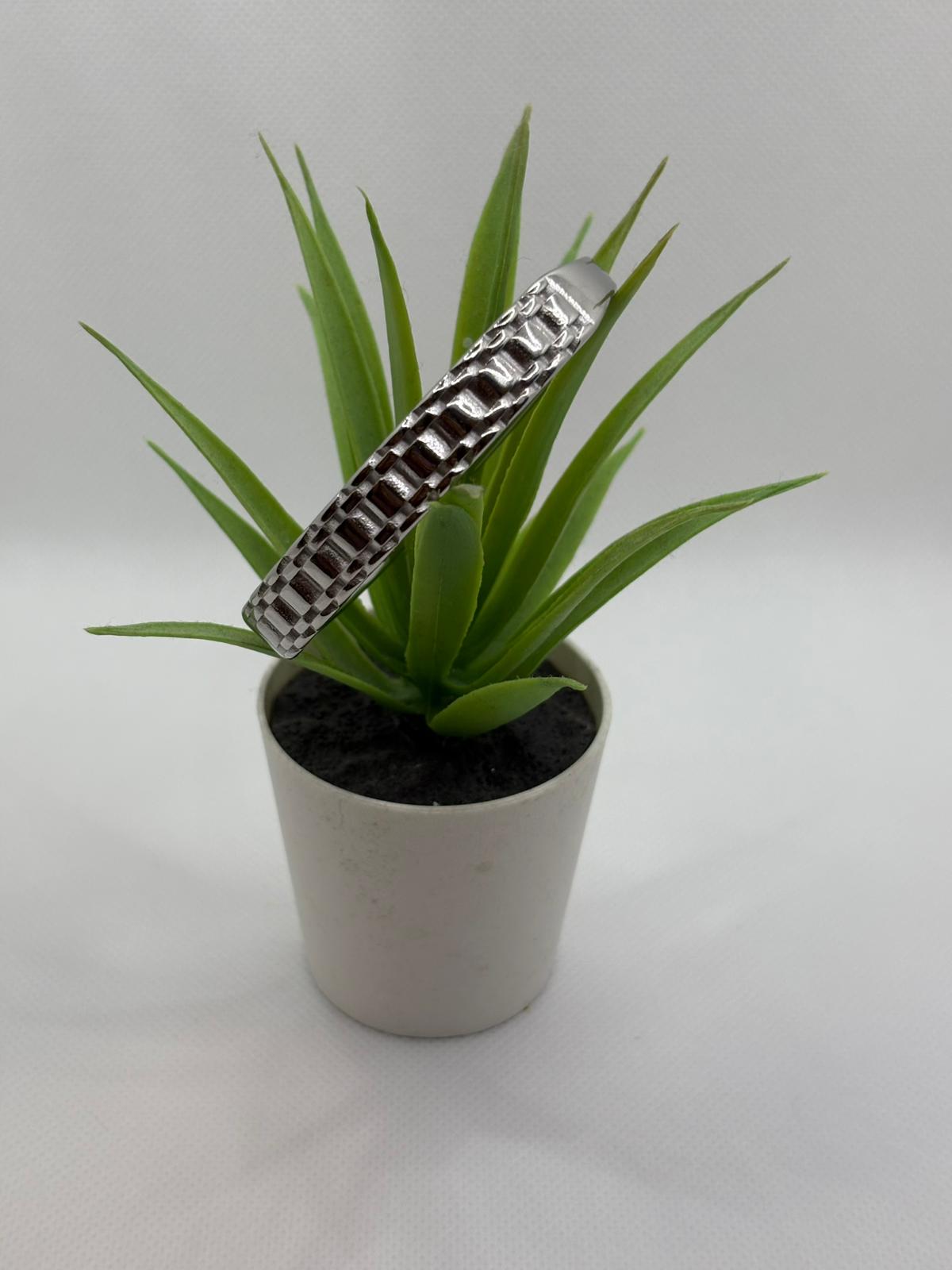 Silver-Tone H-Link Bracelet