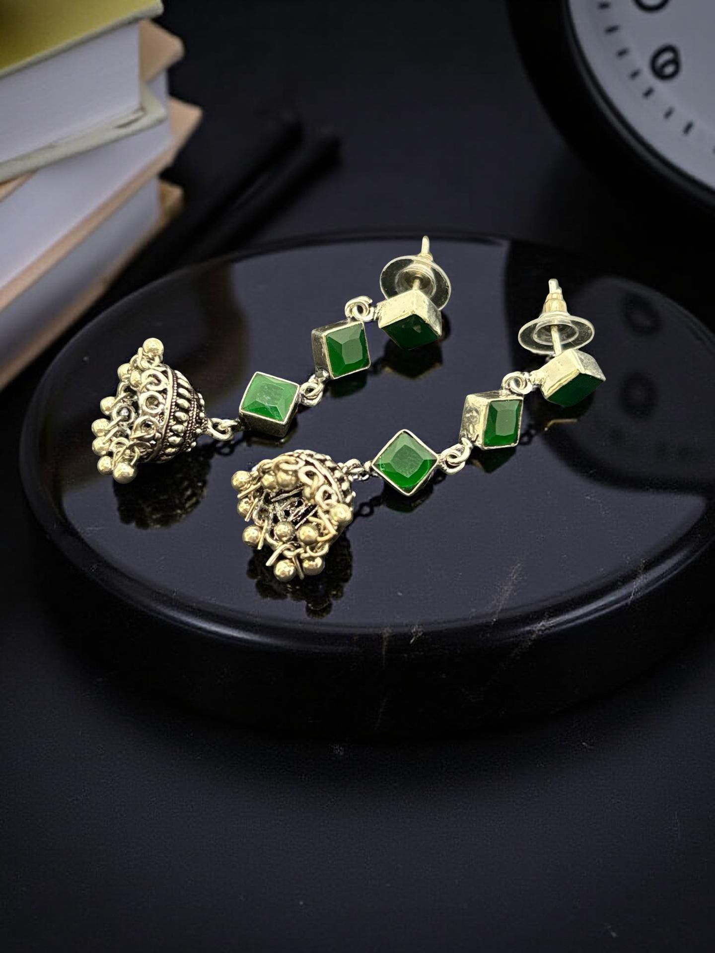 Long 3-layered Crystal Oxidised Jumkha