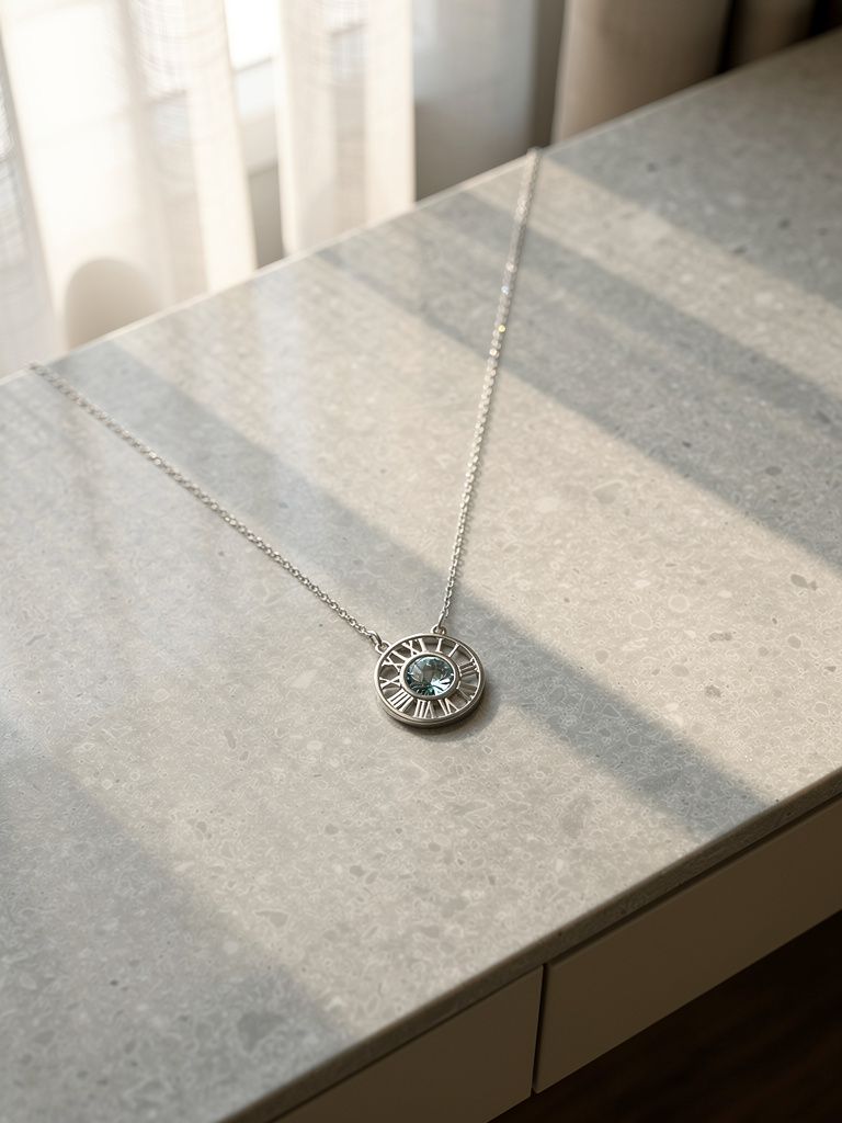 Dainty Oval Crystal Gold Necklace