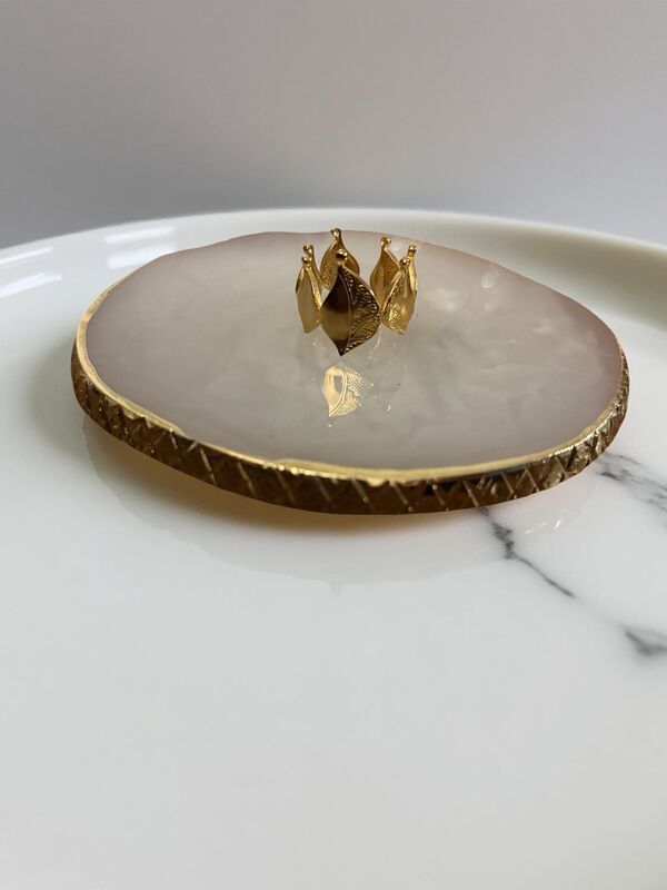 Gold Leaf Cluster Ring