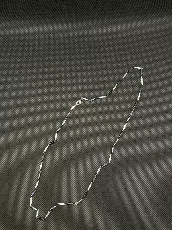 Linked Black-Silver Tone Chain for Men