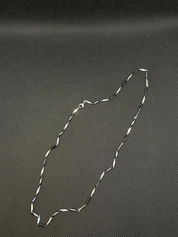 Linked Black-Silver Tone Chain for Men