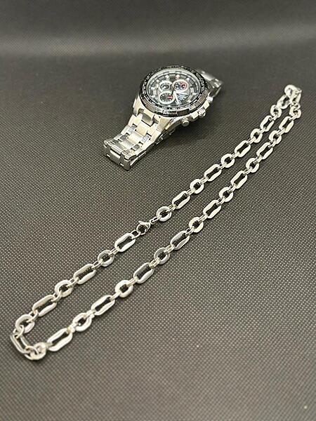 Classic Men's Anchor Chain in Silver Tone