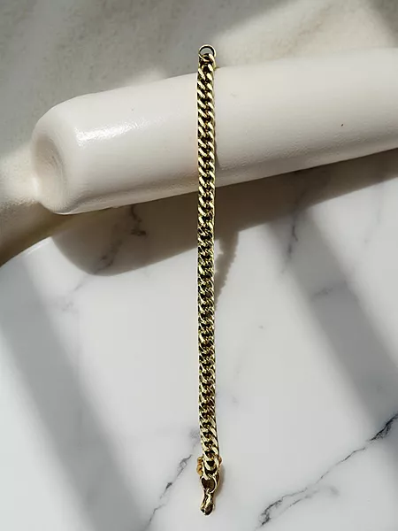 Stainless Steel Gold Tone Mariner Link Bracelet for Men
