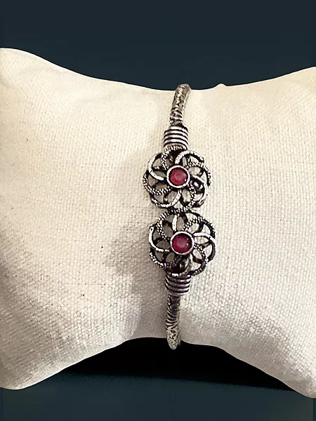 Dual Floral Oxidised Cuff