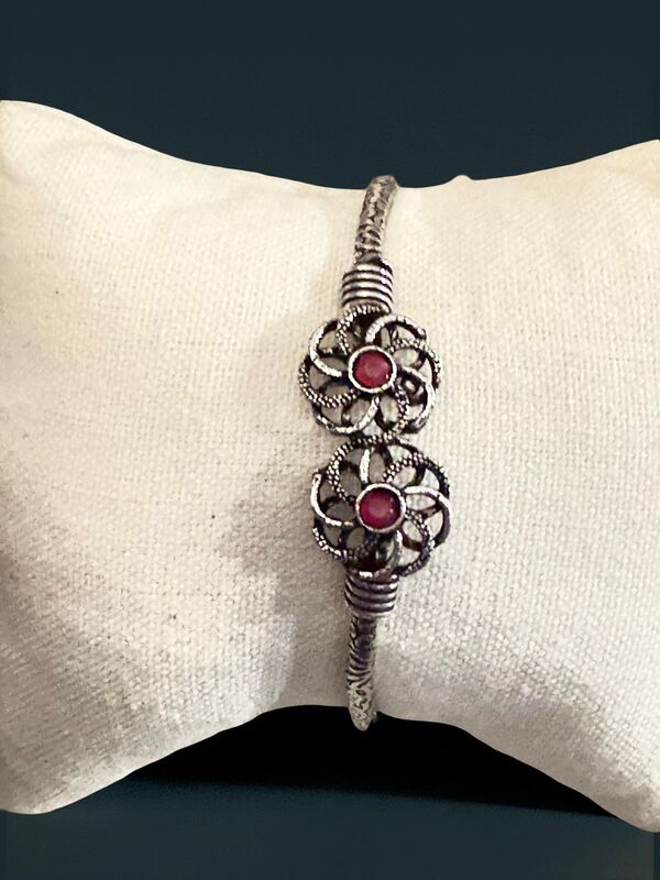 Dual Floral Oxidised Cuff