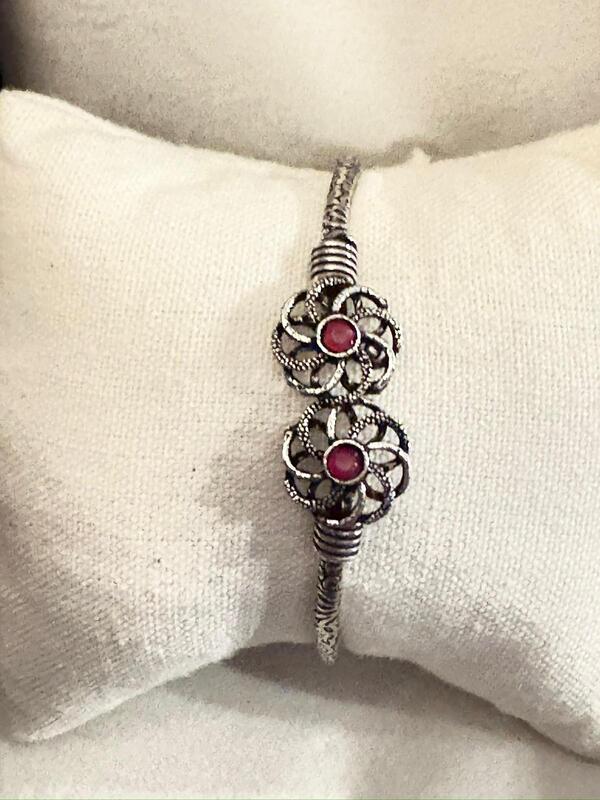 Dual Floral Oxidised Cuff